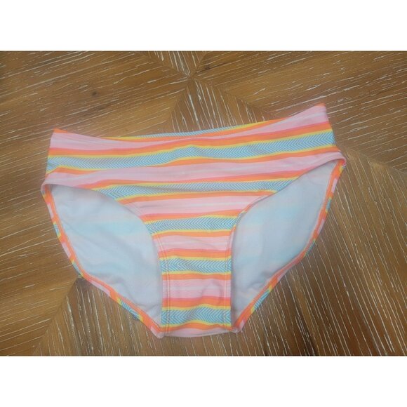 Cat & Jack Girls Striped Bikini Bottoms XL 14/16 Multicolor Polyester & Spandex - Picture 1 of 3